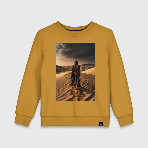 Детский свитшот В пустыне вечером / Горчичный – фото 1