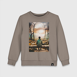 Детский свитшот Мальчик на скамейке