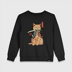 Детский свитшот Кот самурай Якудза