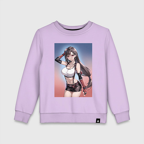 Детский свитшот Тифа Локхарт из Final Fantasy VII / Лаванда – фото 1