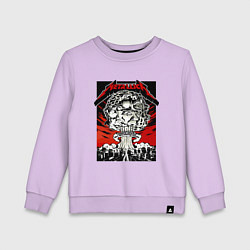 Свитшот хлопковый детский Metallica - Toronto playbill, цвет: лаванда