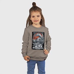 Свитшот хлопковый детский Metallica - Michigan playbill Grand rapids, цвет: утренний латте — фото 2