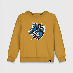 Свитшот хлопковый детский Mavericks team, цвет: горчичный