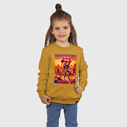 Свитшот хлопковый детский Rolling Stones - outdoor performance, цвет: горчичный — фото 2