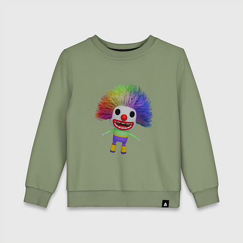Детский свитшот Cartoon clown colorful hair / Авокадо – фото 1