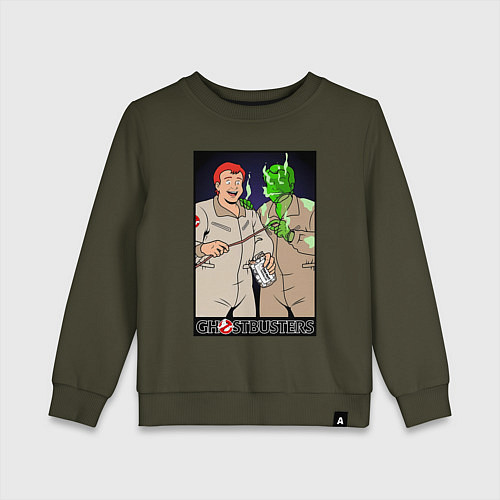 Детский свитшот Ghostbusters - Ray and his clone ghost / Хаки – фото 1