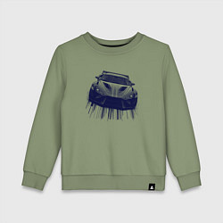 Детский свитшот Спорткар в синих тонах