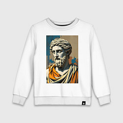 Детский свитшот Античная статуя в теплых тонах