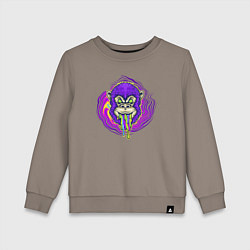 Свитшот хлопковый детский Purple monkey, цвет: утренний латте