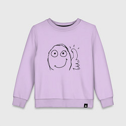 Детский свитшот Палец вверх мем