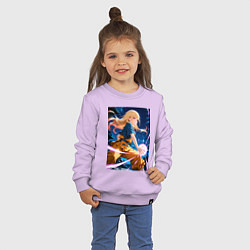 Свитшот хлопковый детский Марин Китагава косплей Dragon Ball, цвет: лаванда — фото 2
