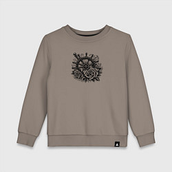 Детский свитшот Штурвал и две розы