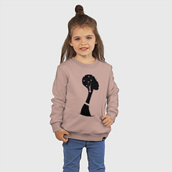 Свитшот хлопковый детский Woman Africa, цвет: пыльно-розовый — фото 2