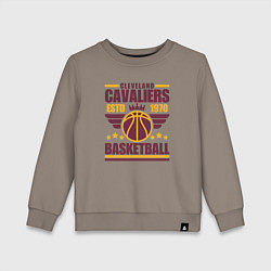 Свитшот хлопковый детский Cleveland basket, цвет: утренний латте