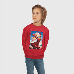 Свитшот хлопковый детский Марин Китагава косплей 002 Darling in the Franxx, цвет: красный — фото 2