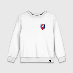Свитшот хлопковый детский North Korean symbol, цвет: белый