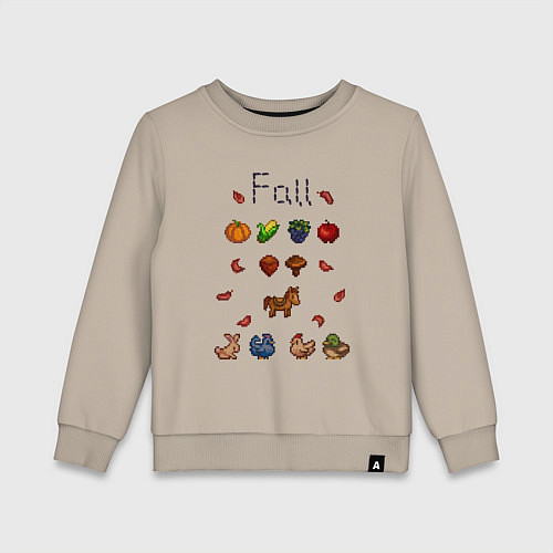 Детский свитшот Stardew Valley fall / Миндальный – фото 1