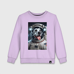 Детский свитшот Космонавт далматинец в скафандре - нейроарт