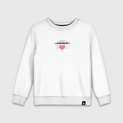 Свитшот хлопковый детский Invasion, цвет: белый