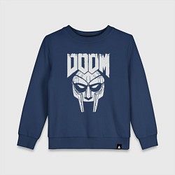 Свитшот хлопковый детский Doom mask, цвет: тёмно-синий