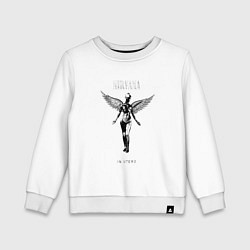 Свитшот хлопковый детский In utero, цвет: белый