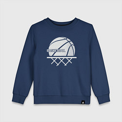 Свитшот хлопковый детский Basketball play, цвет: тёмно-синий