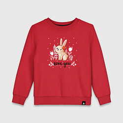 Детский свитшот Love you bunny