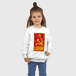 Свитшот хлопковый детский USSR style, цвет: белый — фото 2