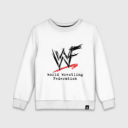 Свитшот хлопковый детский World Wrestling Federation, цвет: белый