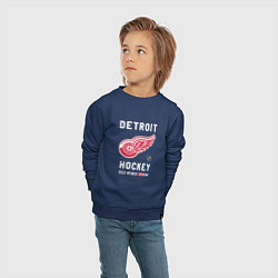 Свитшот хлопковый детский Detroit Red Wings team NHL, цвет: тёмно-синий — фото 2