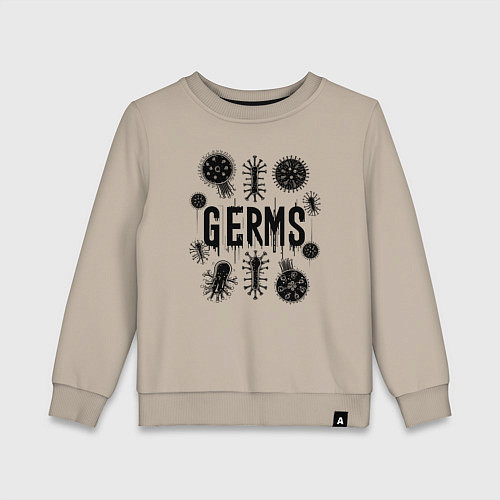 Детский свитшот Микробы вирусы и бактерии / Миндальный – фото 1