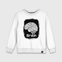 Детский свитшот Мозг на черном
