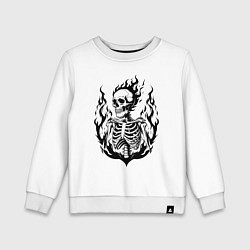Детский свитшот Огненный скелет