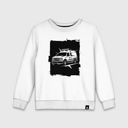 Детский свитшот Скорая помощь в черном квадрате