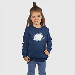 Свитшот хлопковый детский Лесной ёжик, цвет: тёмно-синий — фото 2