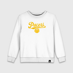 Свитшот хлопковый детский Pacers, цвет: белый