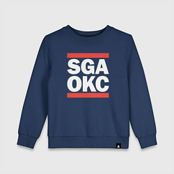 Свитшот хлопковый детский SGA OKC, цвет: тёмно-синий