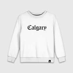 Свитшот хлопковый детский Calgary - Canada, цвет: белый