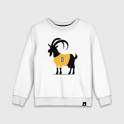 Свитшот хлопковый детский Haliburton goat, цвет: белый