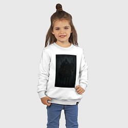 Свитшот хлопковый детский Рыцарь тьмы - dark fantasy, цвет: белый — фото 2