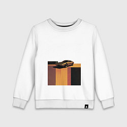 Детский свитшот Ретрофутуризм спорткар поп-арт 1970-е