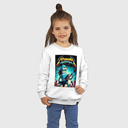 Свитшот хлопковый детский Хард рок гитарист Бендер лидер группы Футурама, цвет: белый — фото 2