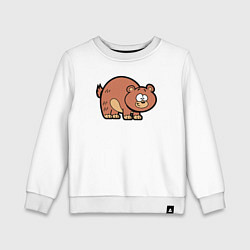 Свитшот хлопковый детский Мишутка, цвет: белый
