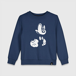 Свитшот хлопковый детский Микки Маус зол, цвет: тёмно-синий