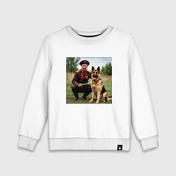 Детский свитшот Казак с немецкой овчаркой