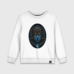 Свитшот хлопковый детский Sub-zero kombat, цвет: белый