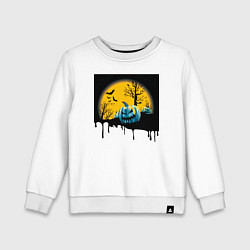 Детский свитшот Хэллоуин и пугающие тыквы