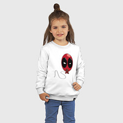 Свитшот хлопковый детский Шарик Дэдпул, цвет: белый — фото 2
