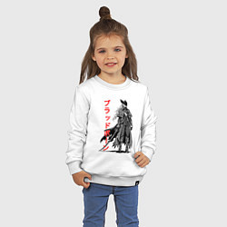 Свитшот хлопковый детский Охотница из Bloodborne, цвет: белый — фото 2