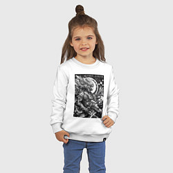 Свитшот хлопковый детский Cyber dream - ai art fantasy, цвет: белый — фото 2